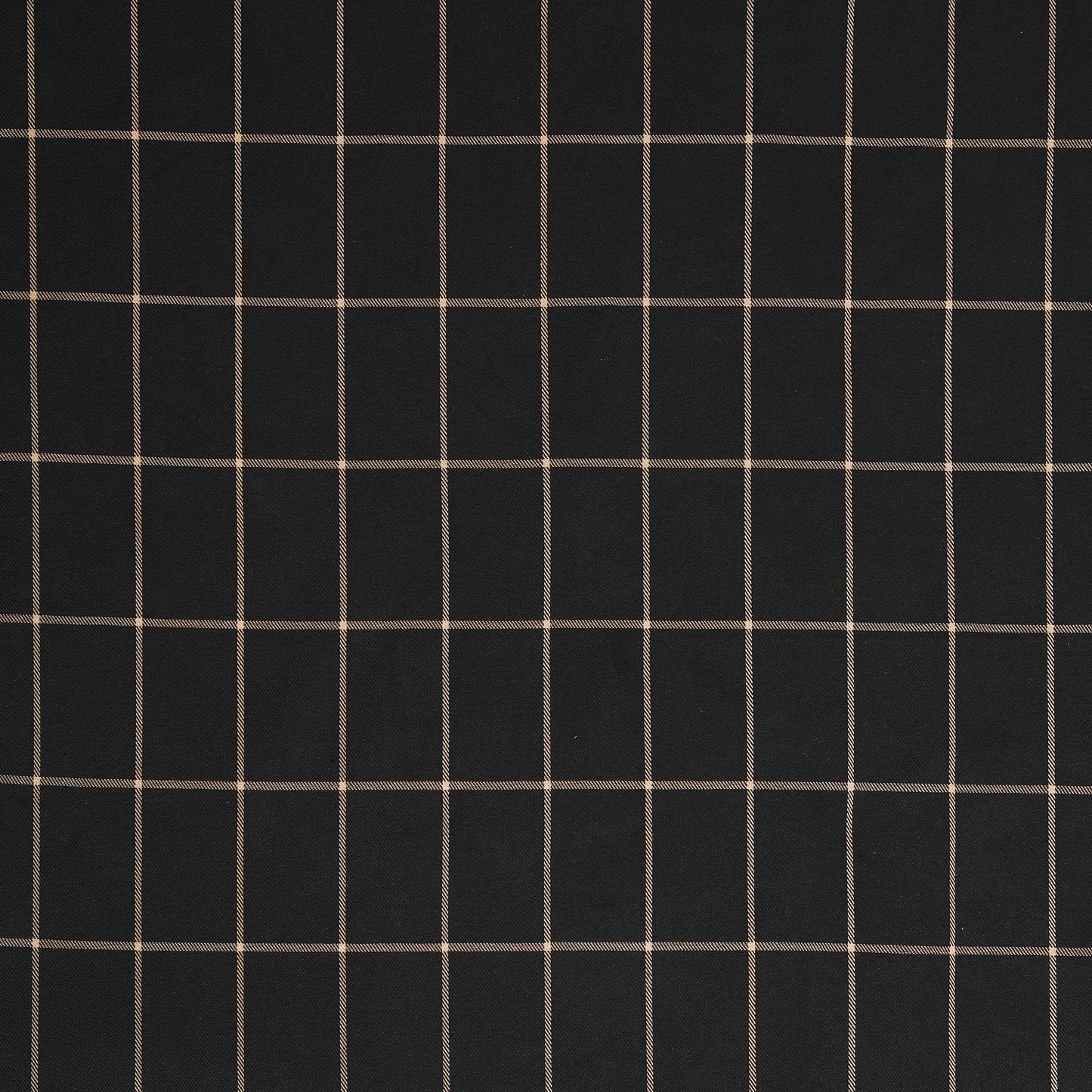Black fabric with a white grid pattern