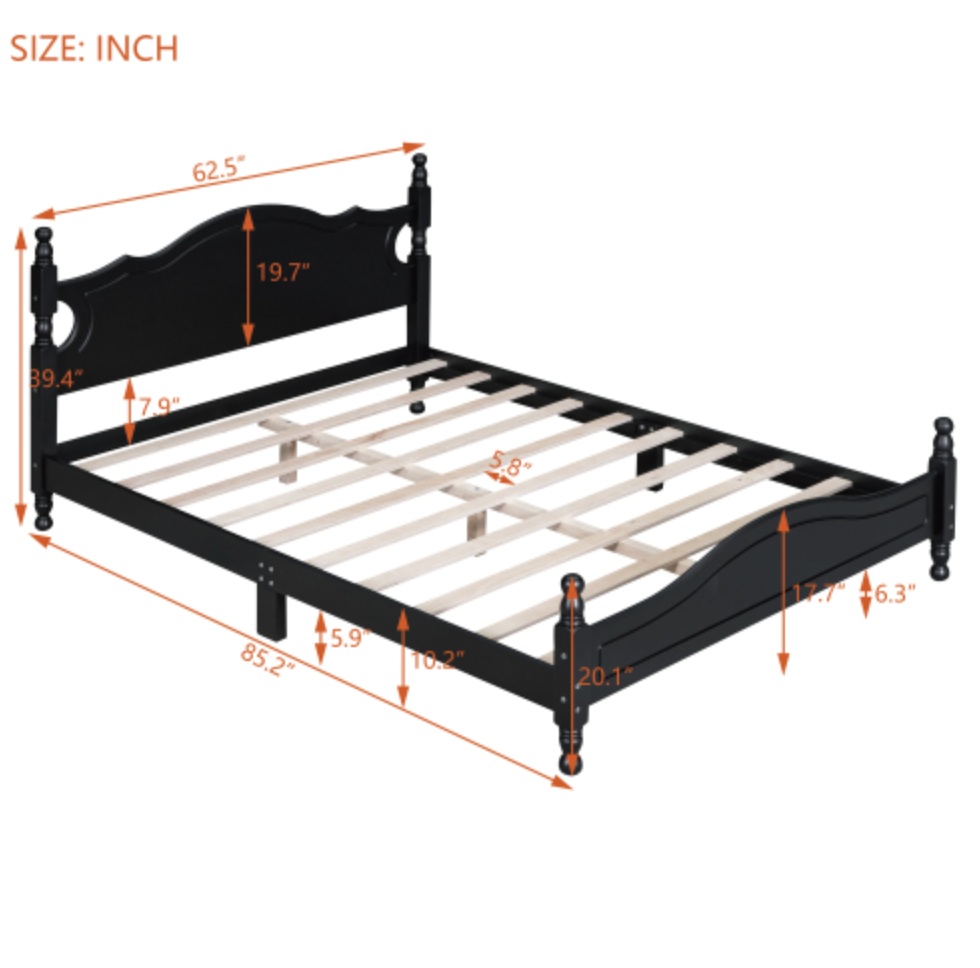 Montgomery Bed Queen Platform Frame Measurements