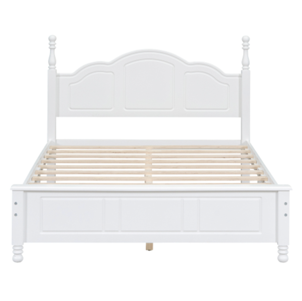Tammy Full Size Wood Platform Bed Frame,White