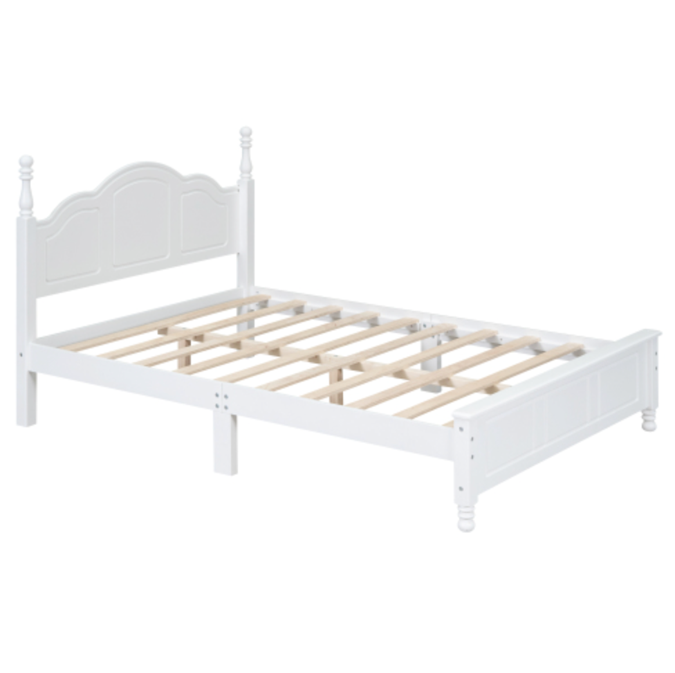 Tammy Full Size Wood Platform Bed Frame,White