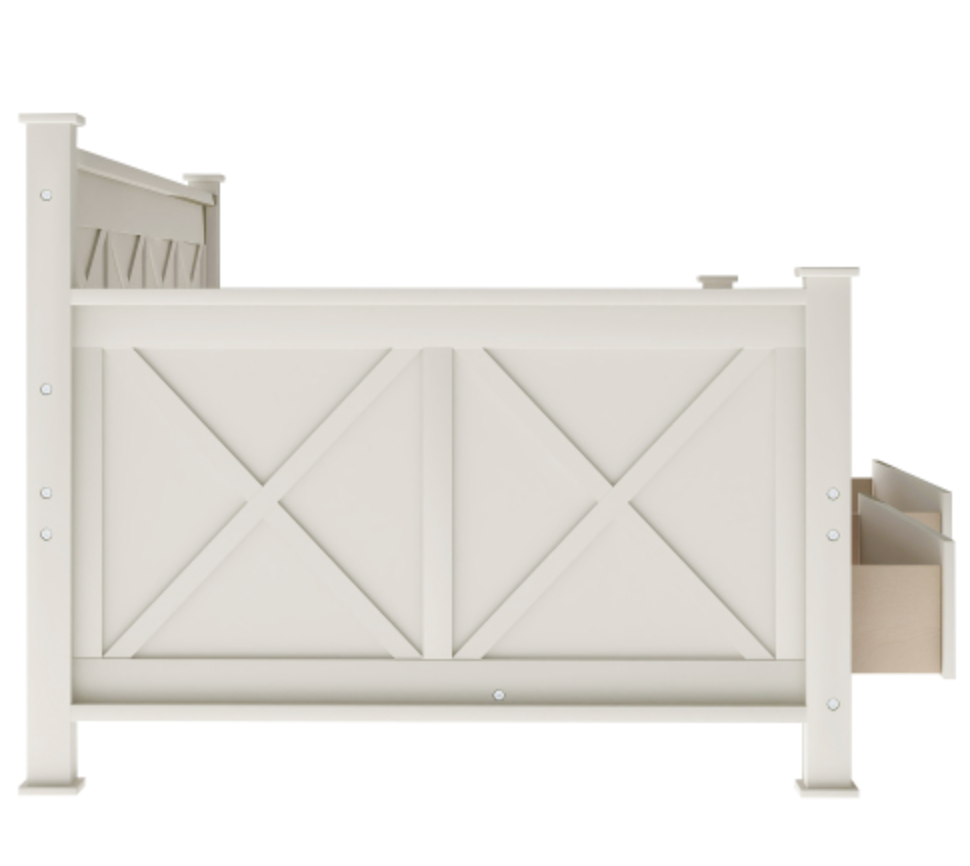 The Magnolia Homestead Twin Cream White Storage Daybed