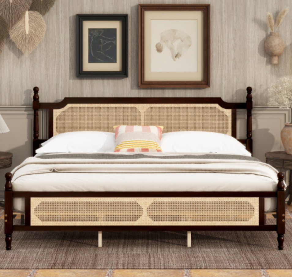 "The Carolina" Rattan King Bed Espresso