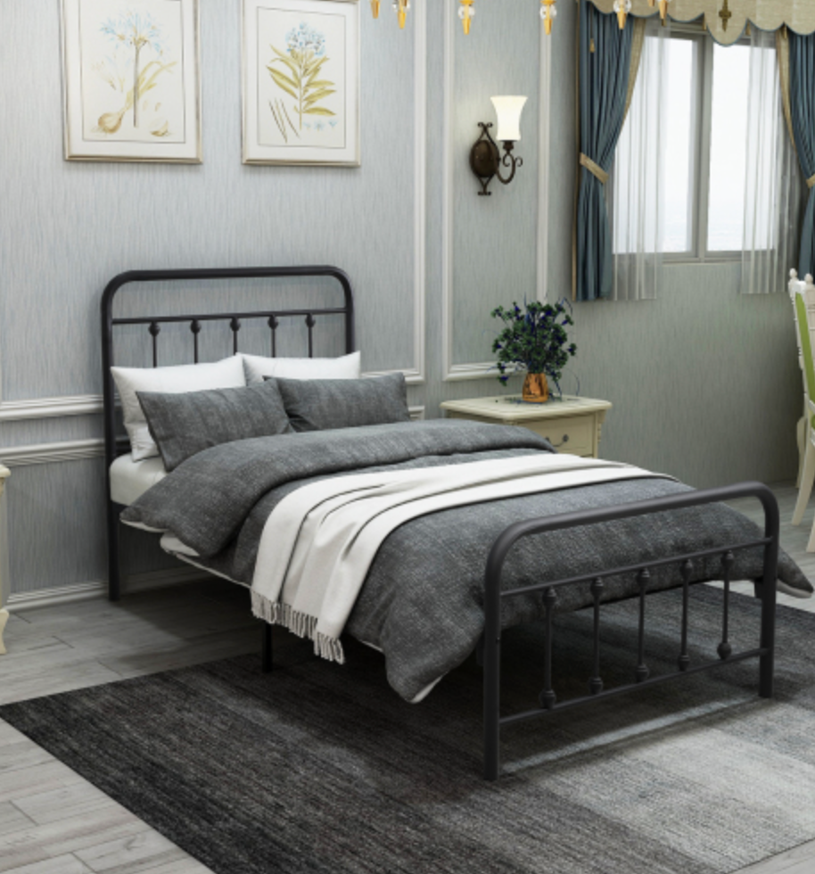 The Charlotte Metal Victorian Twin Bed
