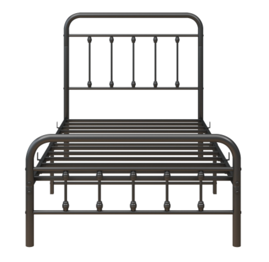The Charlotte Metal Victorian Twin Bed Frame