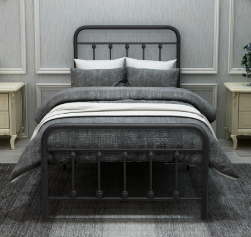 The Charlotte Metal Victorian Twin Bed View