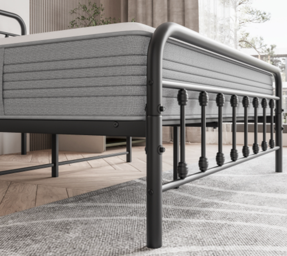 The Charlotte Metal Victorian Twin Bed Foot Board