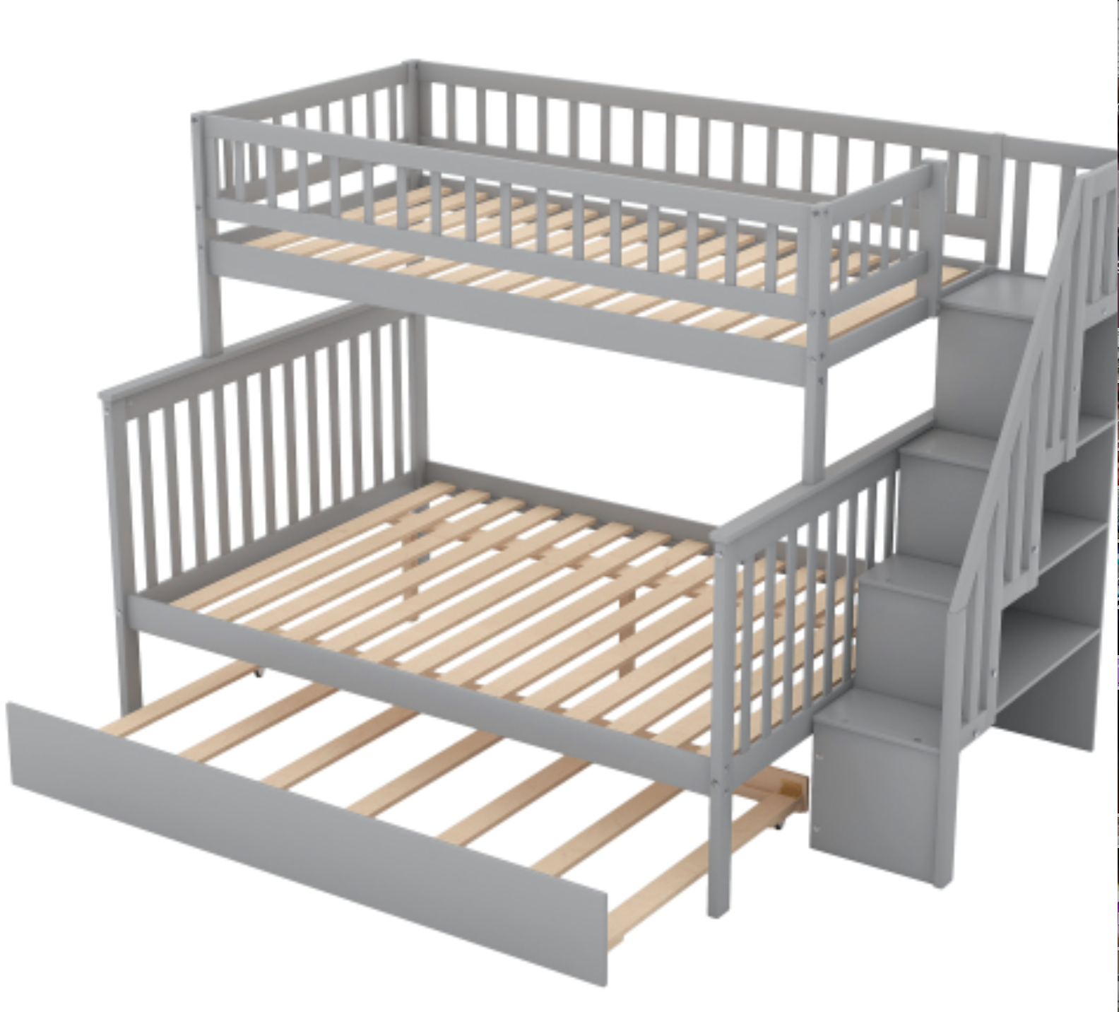 The "Dream Weaver" Twin Over Full Bunk Bed with Trundle Full Trundle View
