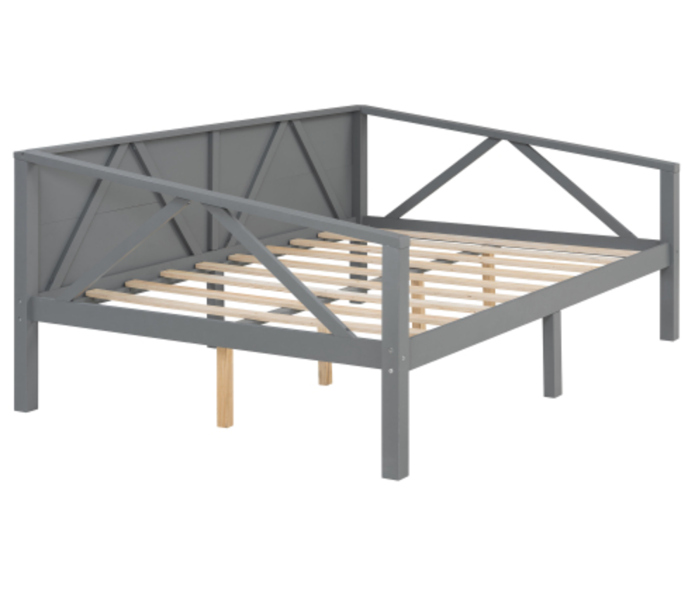 "The Homestead" Wooden Full Size Daybed Gray Side Slats