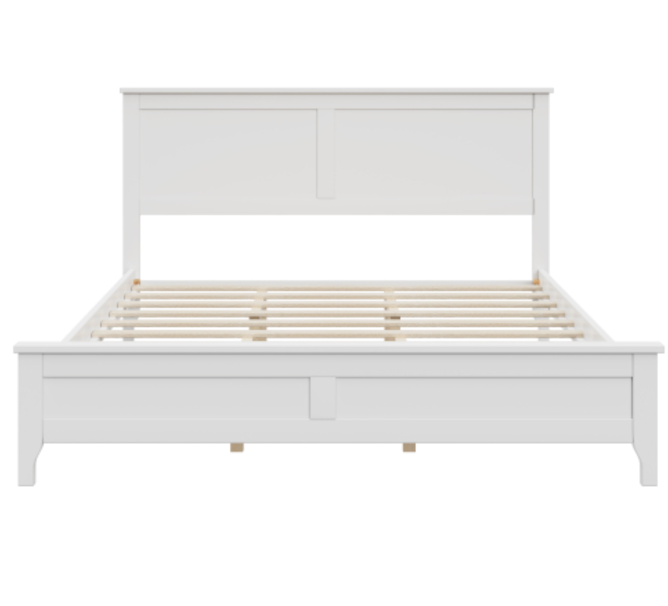 The Maddison White Queen Bed Front Frame View