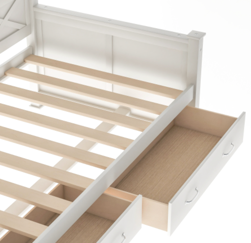 The Magnolia Homestead Twin Cream White Storage Daybed Details