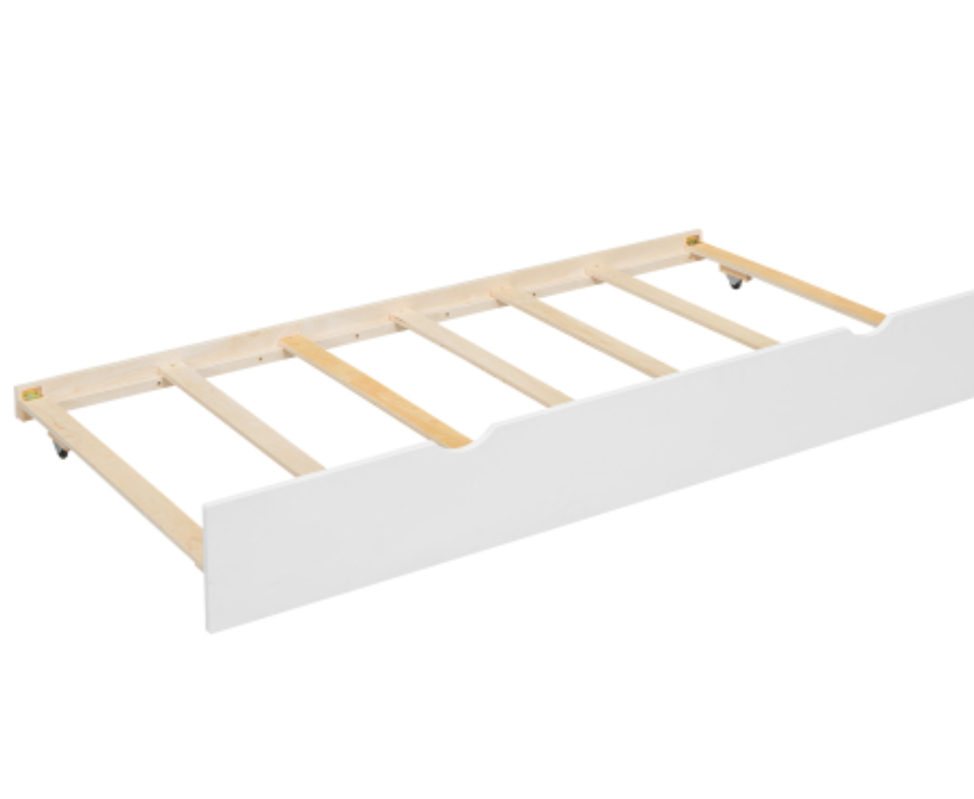 Twin over Twin House Bunk Bed with Trundle and Slide, Storage Staircase, Roof and Window Design, White ,slats
