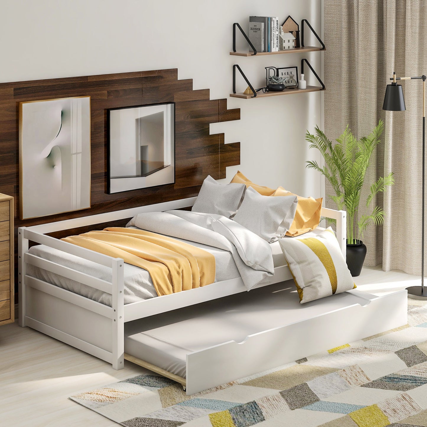 The Willow Creek DayBed with Trundle White - Bunk and Bed Co.