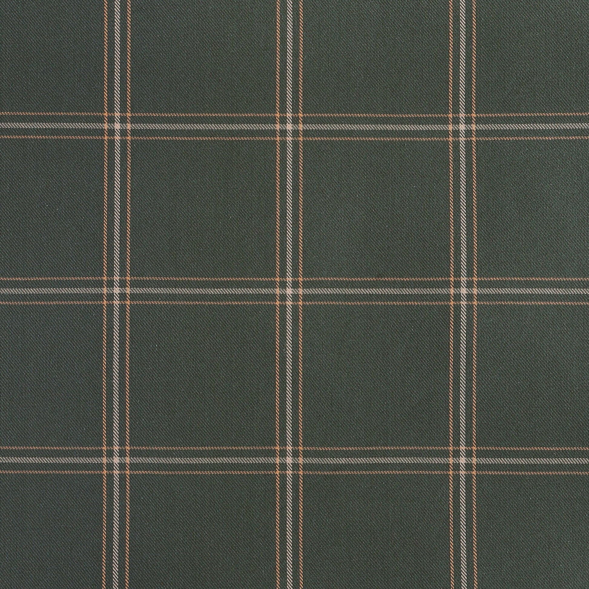 Plaid pattern fabric swatch in green with a subtle texture