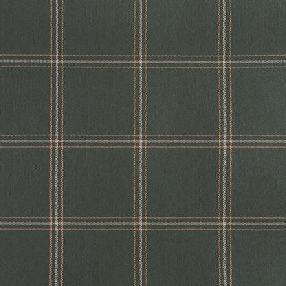 Plaid pattern fabric swatch in green with a subtle texture