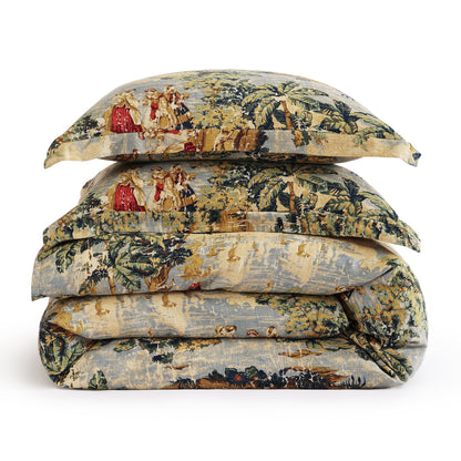 Stack of floral-patterned pillows on a white background