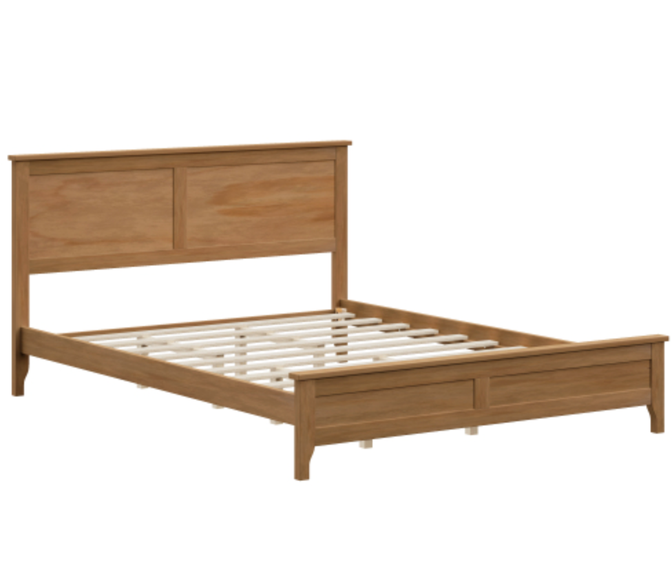 Queen Platform Bed Modern Headboard Frame