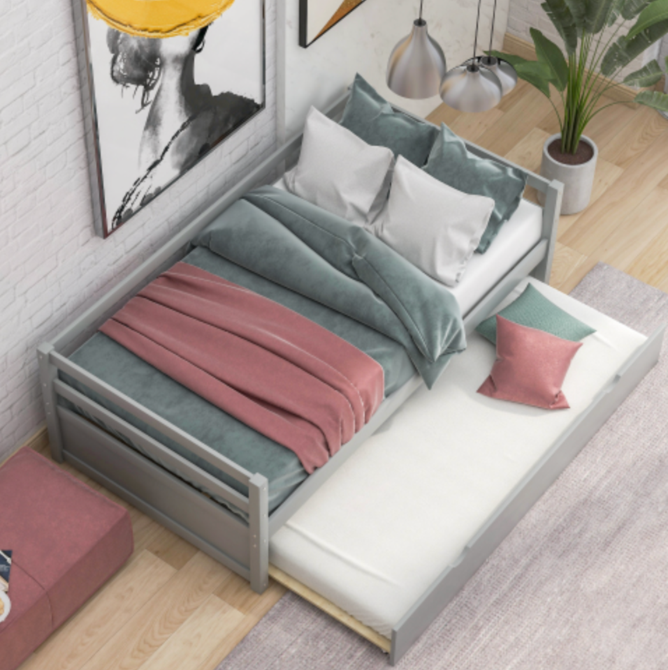 The Willow Creek DayBed with Trundle Gray