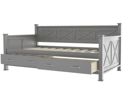 The Magnolia Homestead Twin Storage Daybed Bed Gray