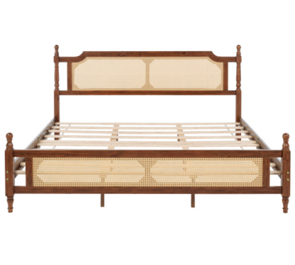 King Bed The Carolina Rattan Walnut