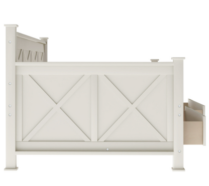 The Magnolia Homestead Twin Cream White Storage Daybed