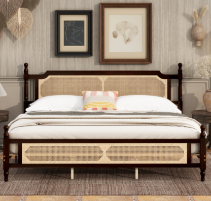 "The Carolina" Rattan King Bed Espresso