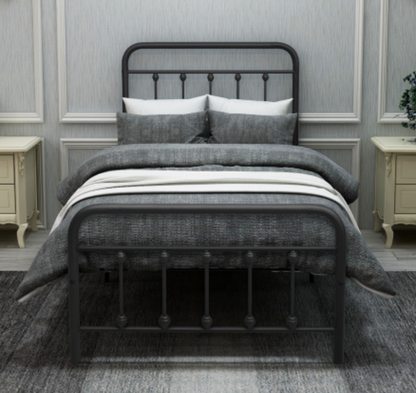 The Charlotte Metal Victorian Twin Bed View
