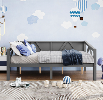 "The Homestead" Wooden Full Size Daybed Gray Front