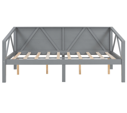 "The Homestead" Wooden Full Size Daybed Gray Front Slats