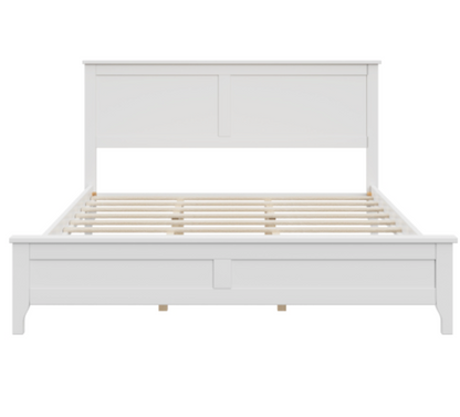 The Maddison White Queen Bed Front Frame View 