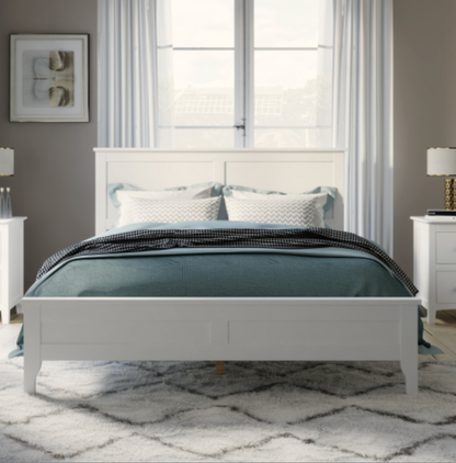 The Maddison White Queen Bed Front View 