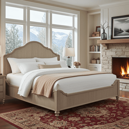 Alberta Queen Panel Bed in Sand - Bunk and Bed Co.