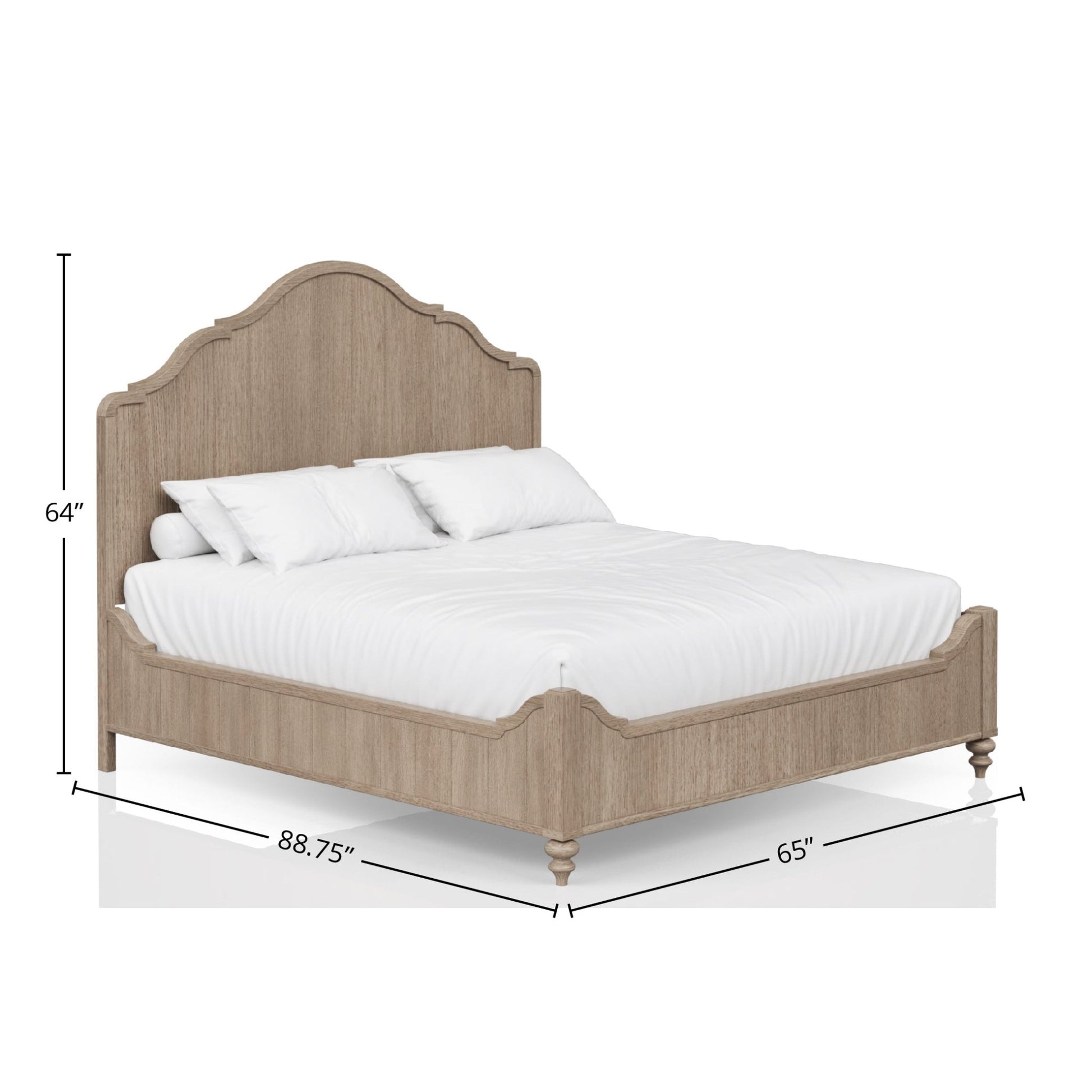 Alberta Queen Panel Bed in Sand - Bunk and Bed Co.