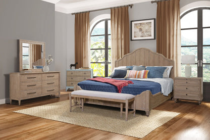 Alberta Queen Panel Bed in Sand - Bunk and Bed Co.