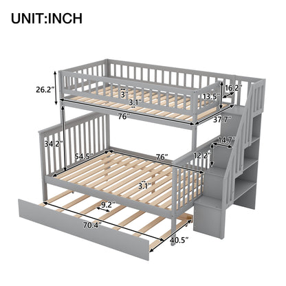 Dream Weaver Twin Over Full Bunk Bed with Trundle - Bunk and Bed Co.