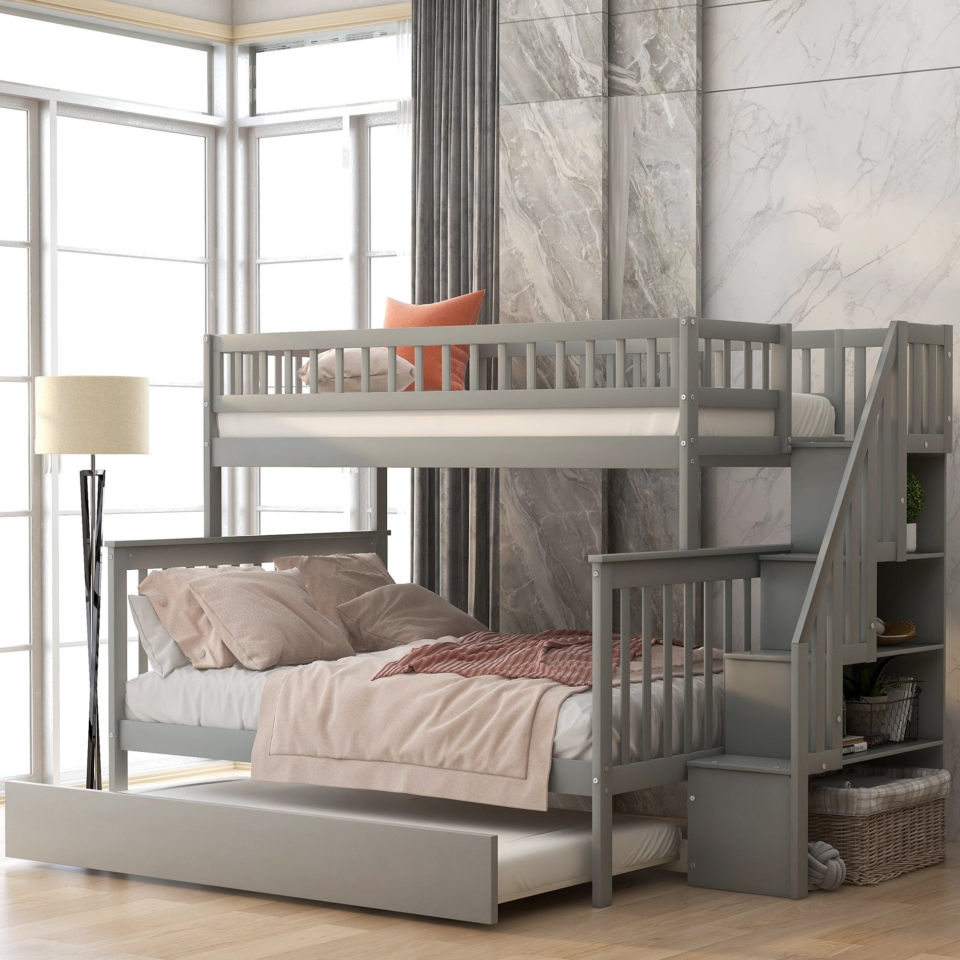 Dream Weaver Twin Over Full Bunk Bed with Trundle - Bunk and Bed Co.