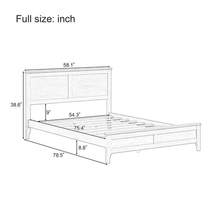 Full Size Bed White Monica Quality Craftsmanship - Bunk and Bed Co.
