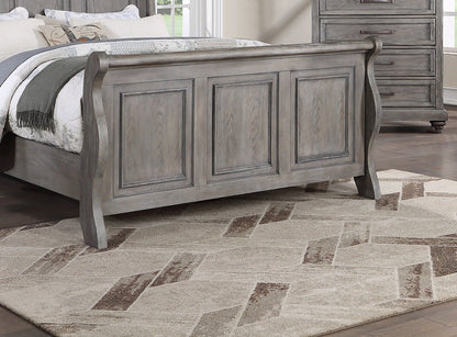 Grey Sleigh Bed King Sized Jackson - Bunk and Bed Co.