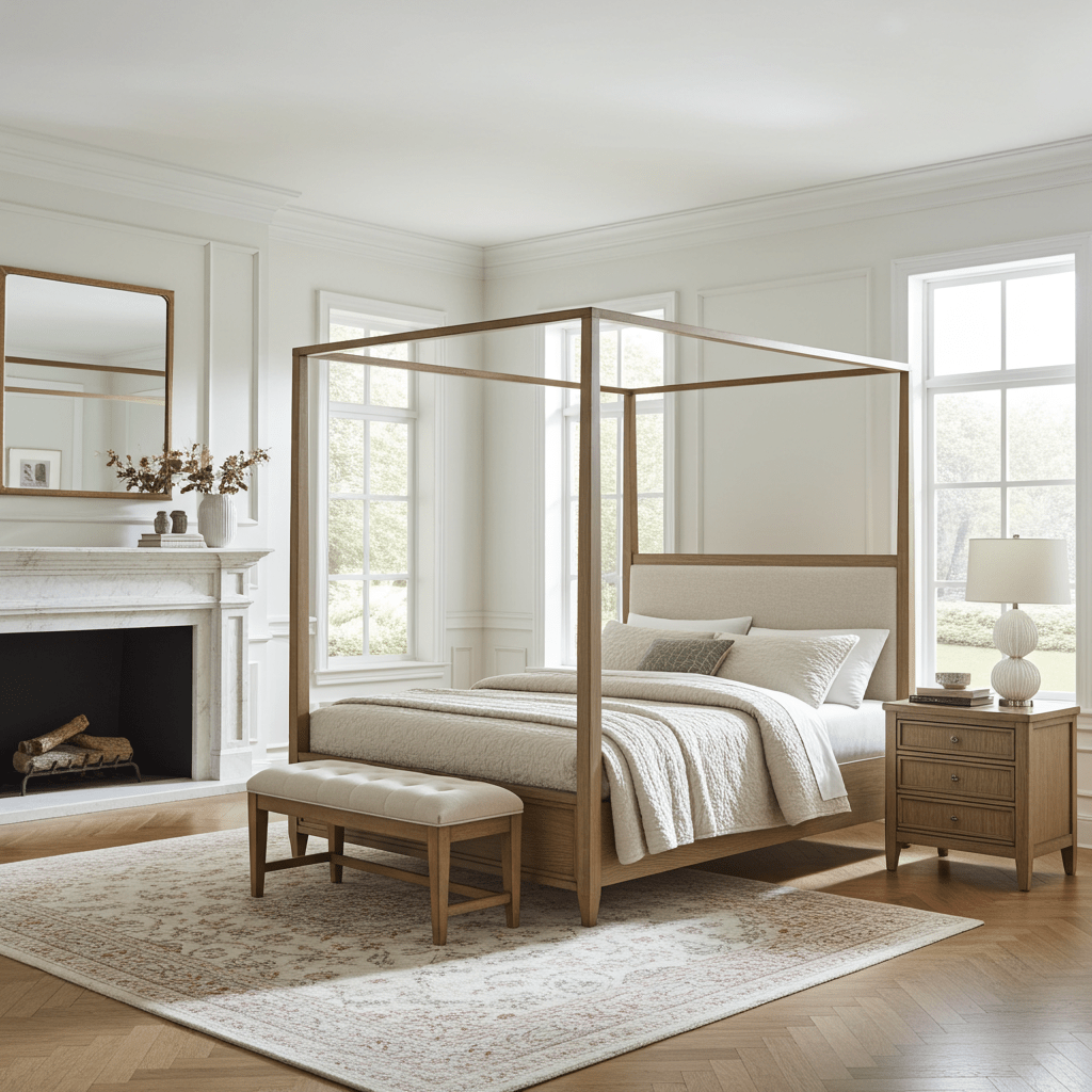 Jefferies Queen Canopy Bed - Bunk and Bed Co.