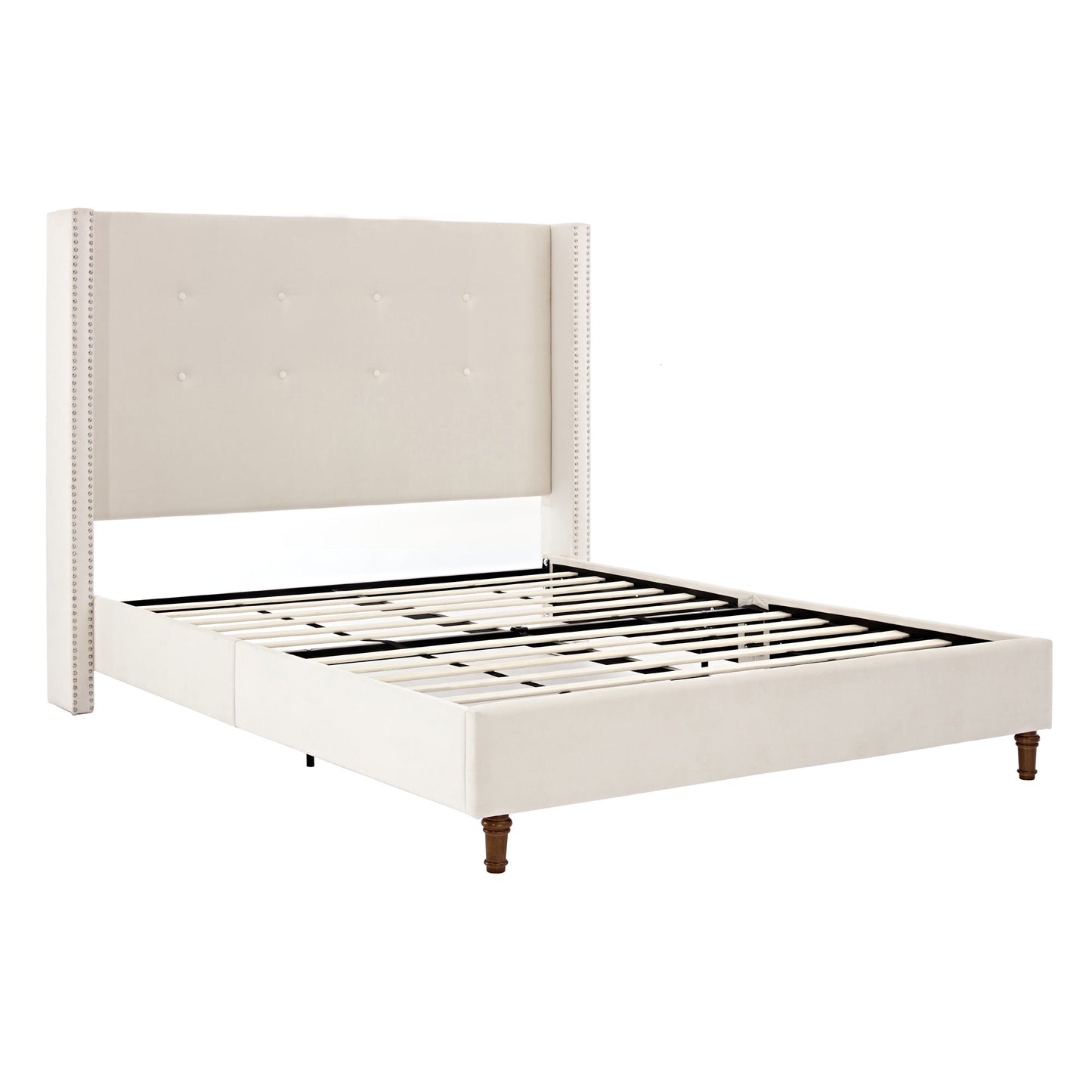 Jonas Upholstered Queen Bed Headborad Ivory - Bunk and Bed Co.