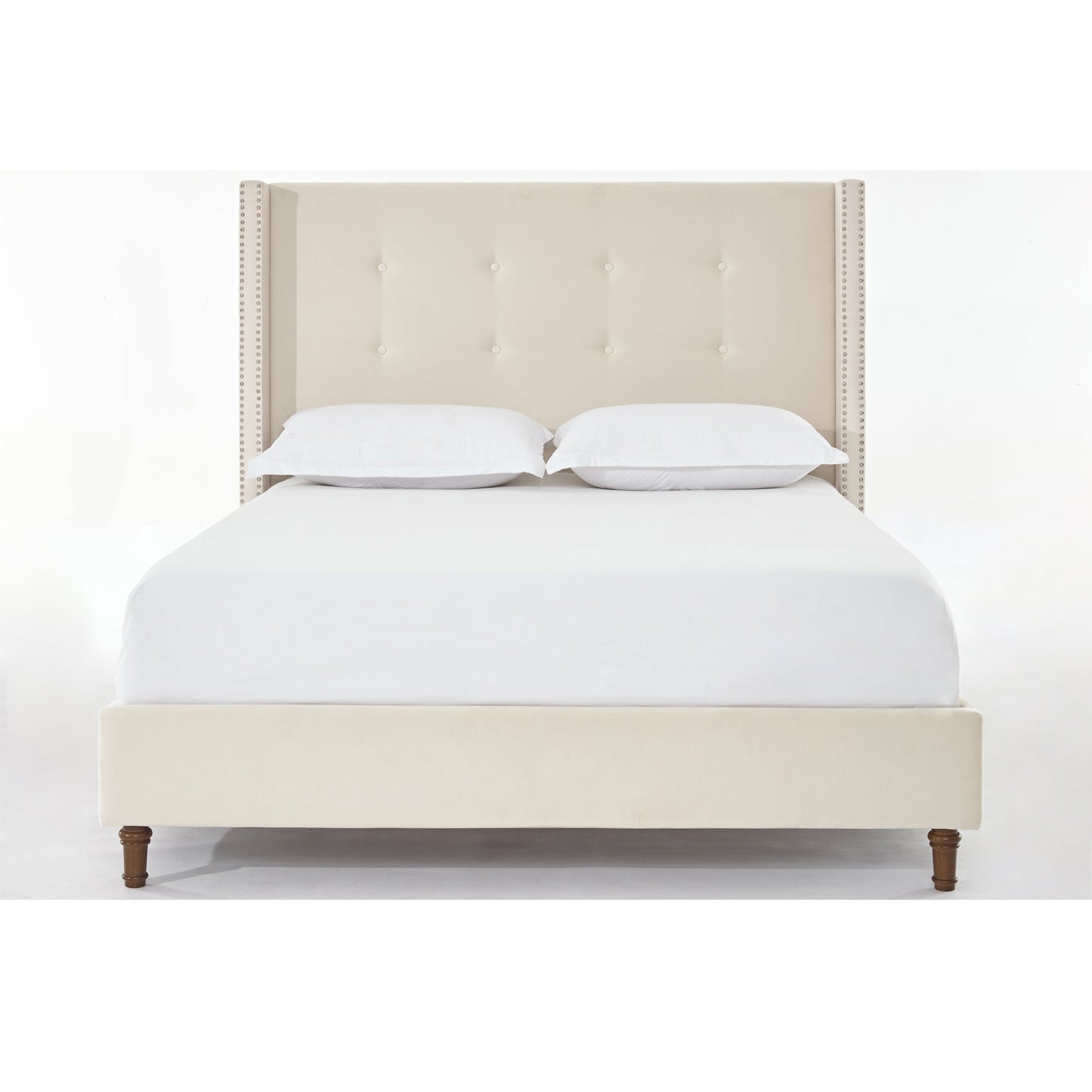 Jonas Upholstered Queen Bed Headborad Ivory - Bunk and Bed Co.