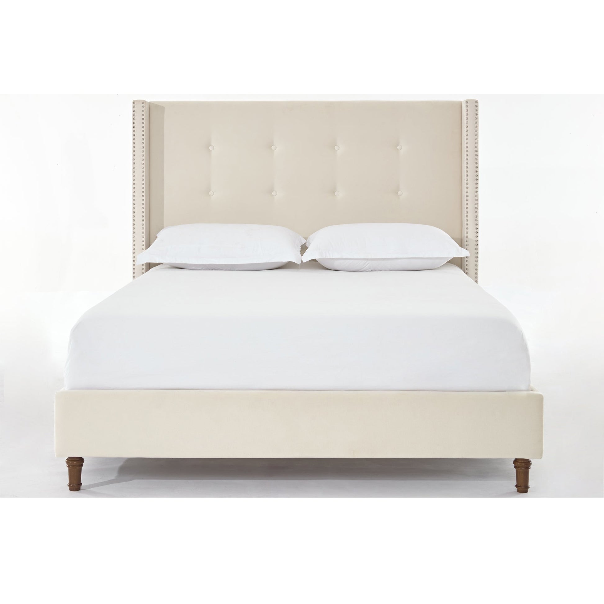 Jonas Upholstered Queen Bed Headborad Ivory - Bunk and Bed Co.