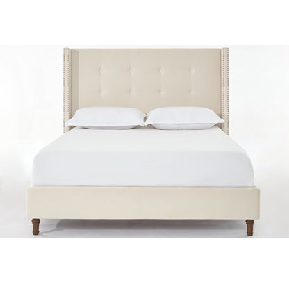 Jonas Upholstered Queen Bed Headborad Ivory - Bunk and Bed Co.