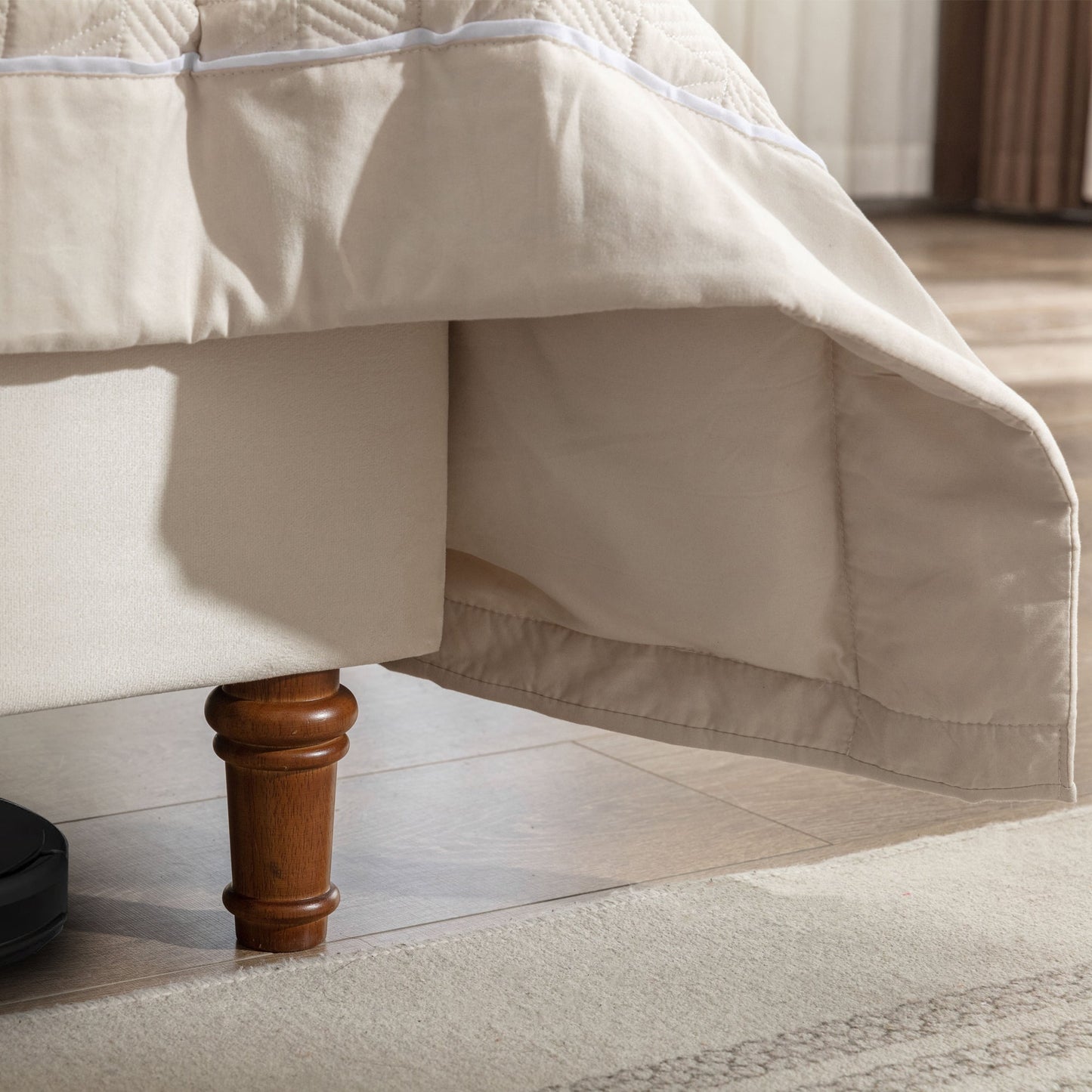 Jonas Upholstered Queen Bed Headborad Ivory - Bunk and Bed Co.