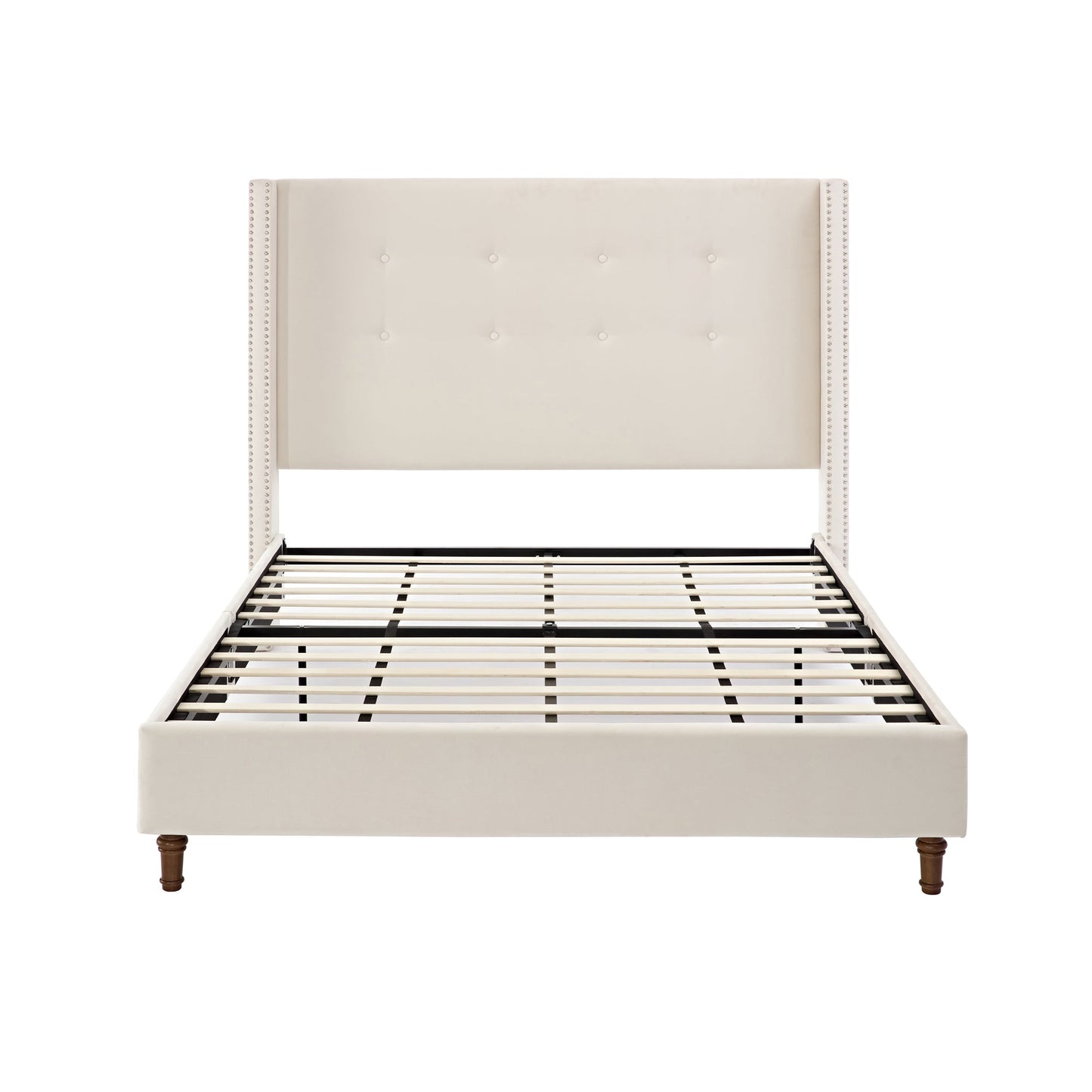 Jonas Upholstered Queen Bed Headborad Ivory - Bunk and Bed Co.