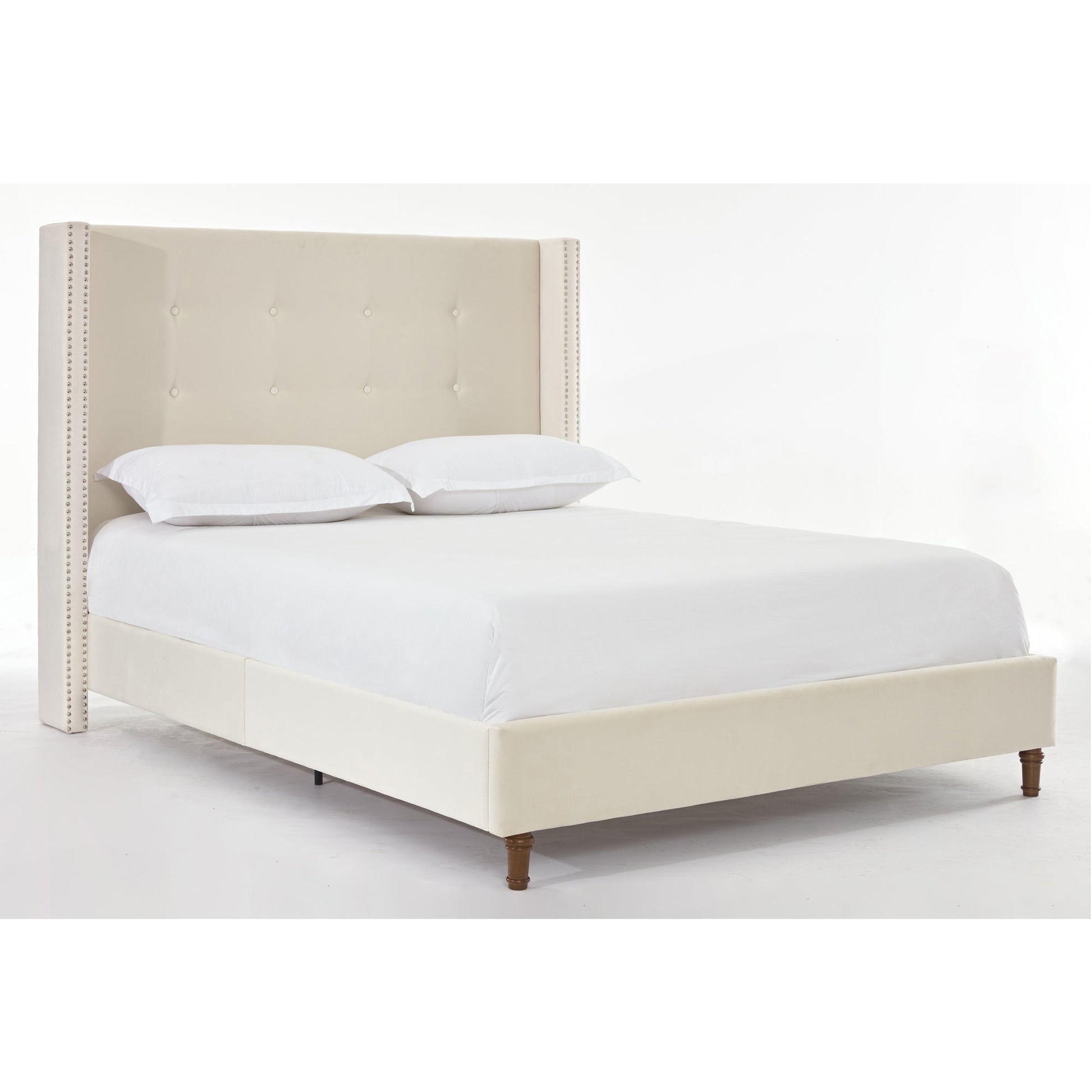 Jonas Upholstered Queen Bed Headborad Ivory - Bunk and Bed Co.