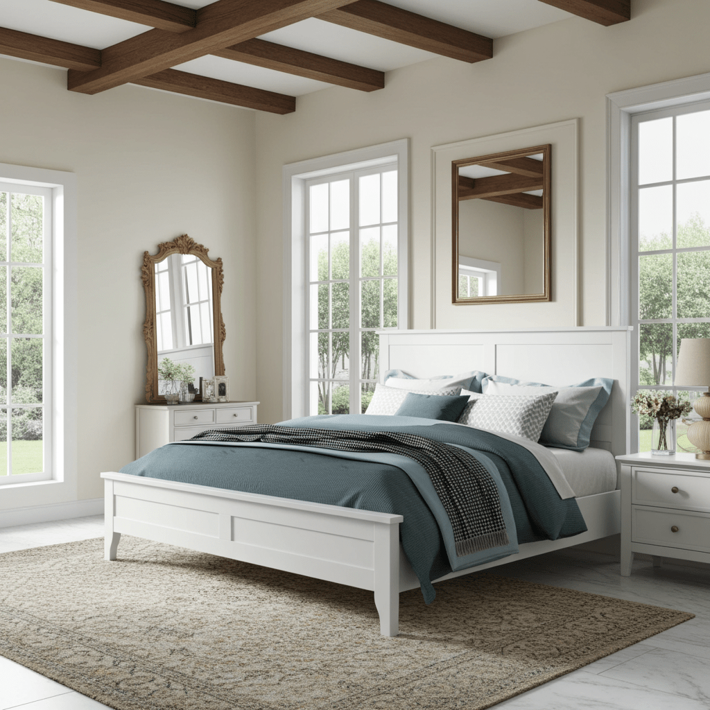 King Bed Frame with Headboard Monica - Bunk and Bed Co.