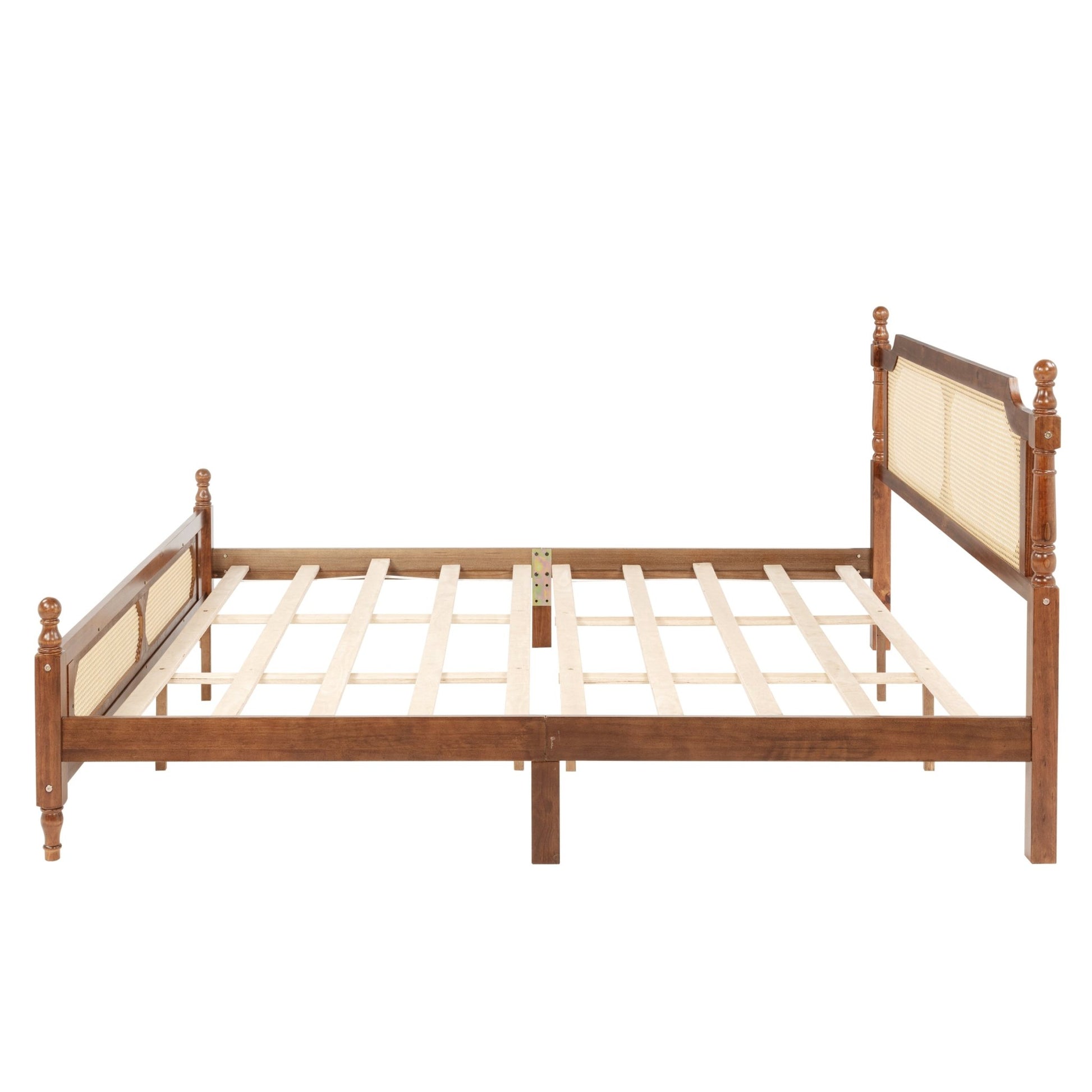 King Bed The Carolina Rattan Walnut - Bunk and Bed Co.