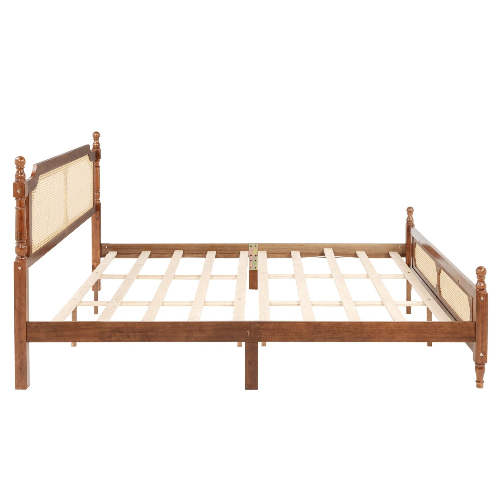 King Bed The Carolina Rattan Walnut - Bunk and Bed Co.