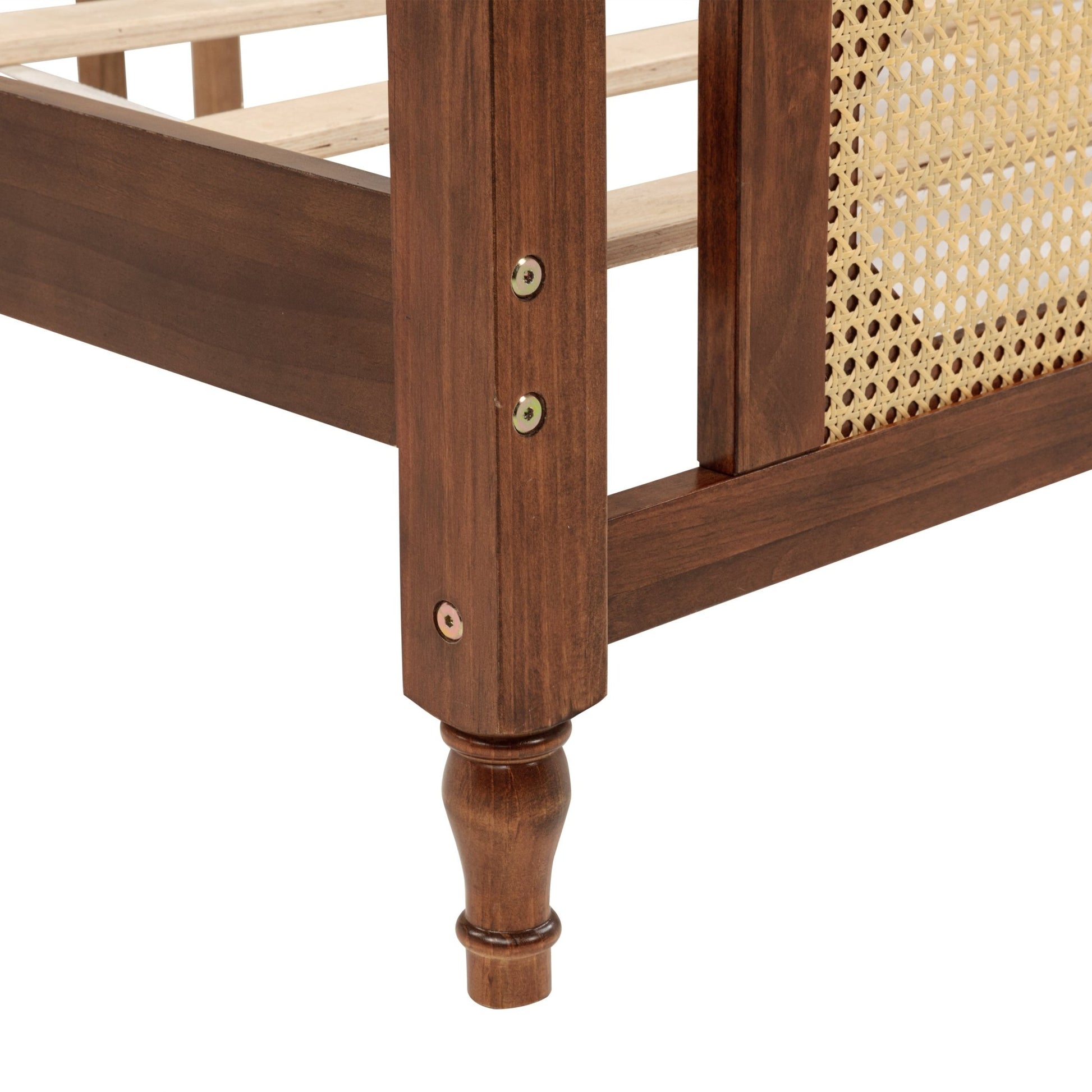 King Bed The Carolina Rattan Walnut - Bunk and Bed Co.