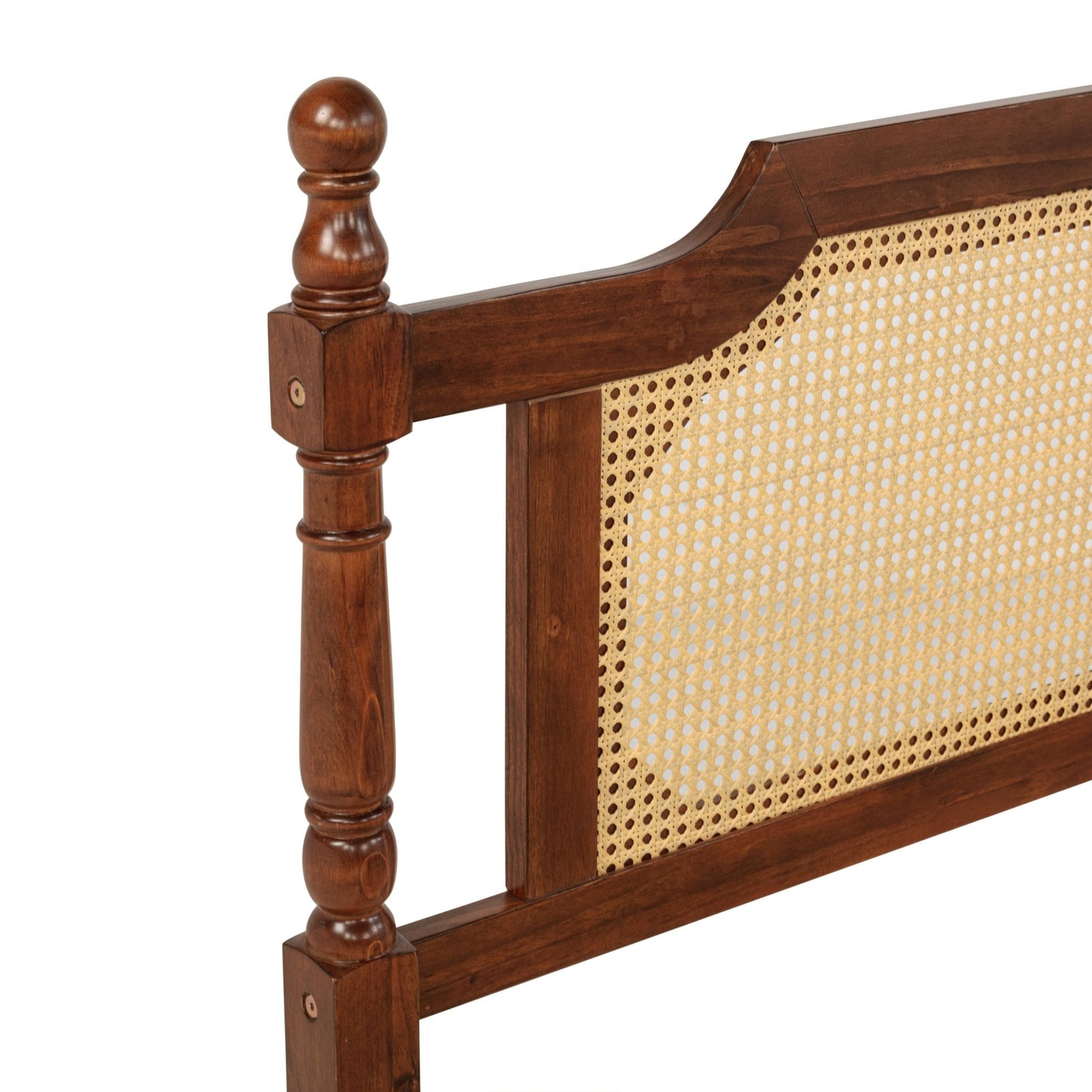 King Bed The Carolina Rattan Walnut - Bunk and Bed Co.